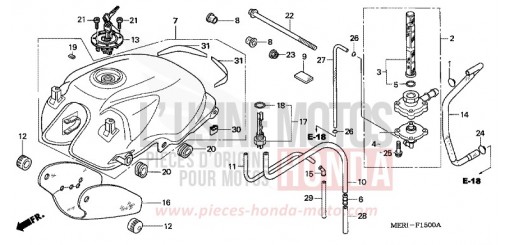 RESERVOIR A CARBURANT (CBF600S/SA) CBF600S5 de 2005